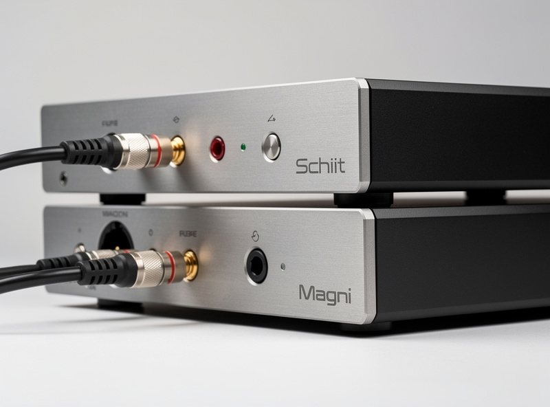 Schiit Magni Modi headphone amp DAC stack