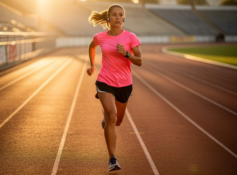 Person exercising with wireless in ear monitors