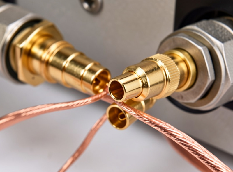 Speaker binding posts with banana plugs and bare-wire connections on a hi-fi amplifier