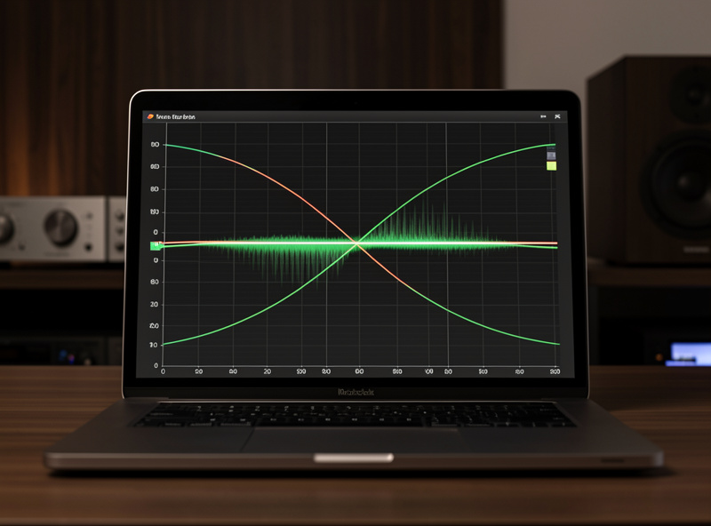 Frequency response curves crossing over near 80Hz with a smooth summed response through the handover